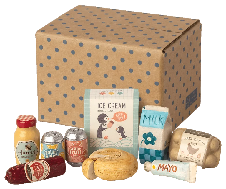 Caja de cosmestibles en miniatura