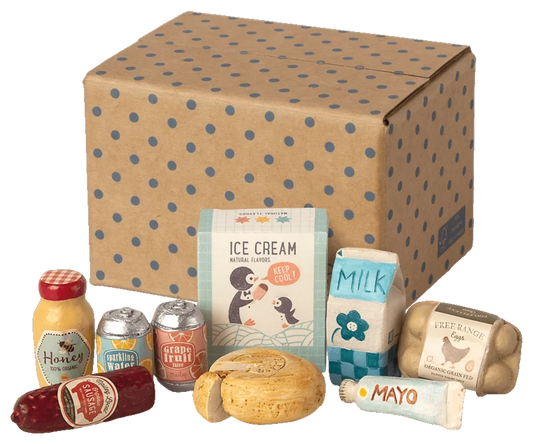 Caja de cosmestibles en miniatura