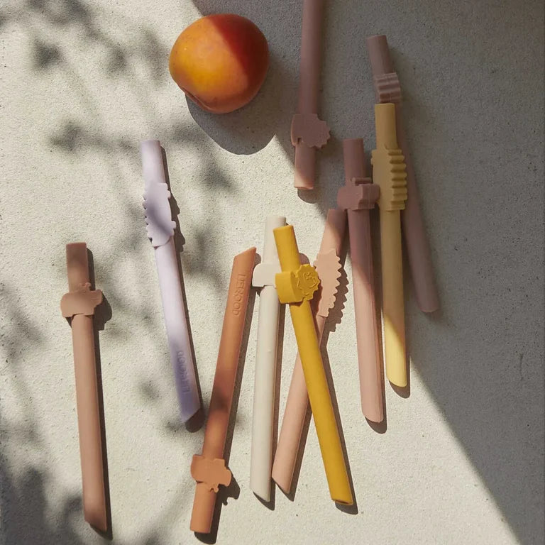 Pajitas reutilizables jungla x10