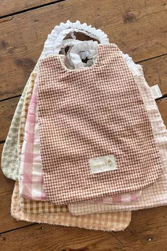 Babero Vichy - Servilleta con elástico