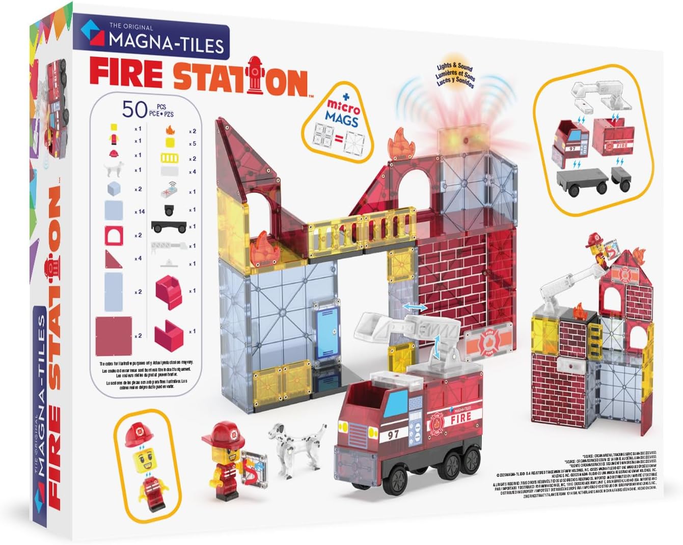 Magna Tiles Fire Station 50 piezas
