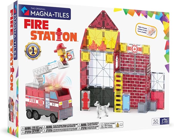 Magna Tiles Fire Station 50 piezas
