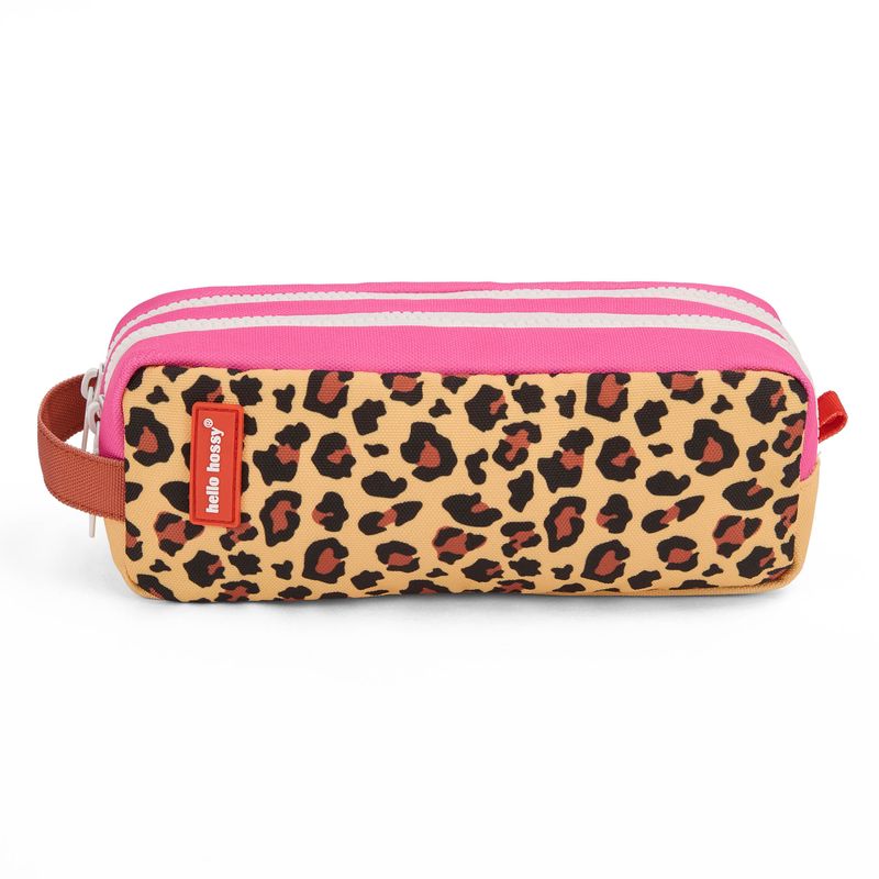 Estuche escolar Leopardo doble compartimento