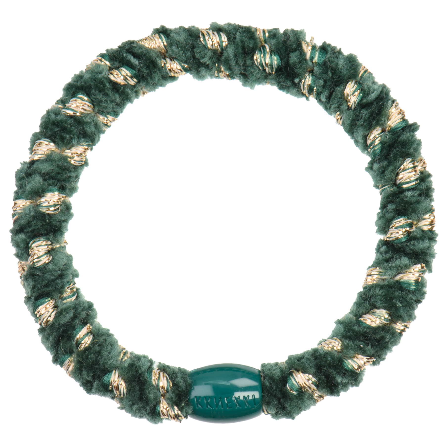 Goma de pelo-pulsera gruesa de terciopelo Kknekki