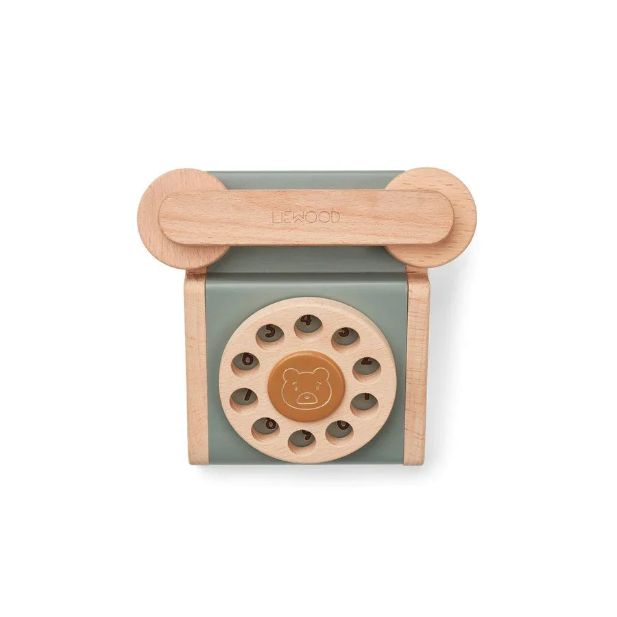 Teléfono clásico de madera