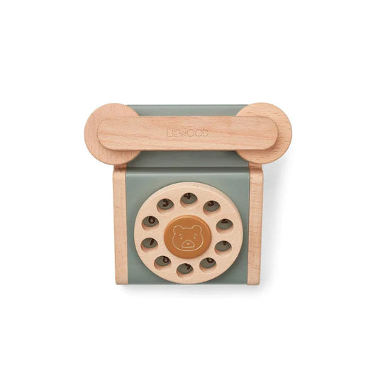 Teléfono clásico de madera