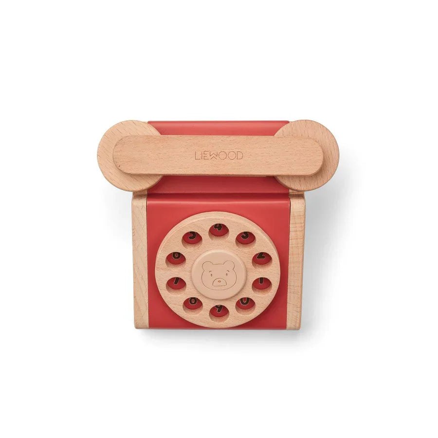 Teléfono clásico de madera