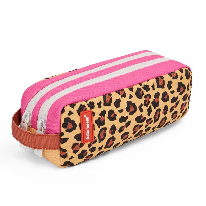 Estuche escolar Leopardo doble compartimento