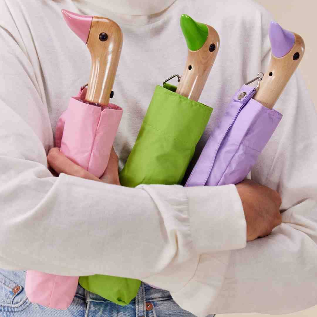 Paraguas Original Duckhead Compacto Ecológico Rosa Empolvado