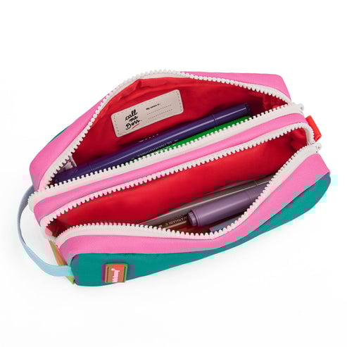 Estuche escolar con doble compartimento