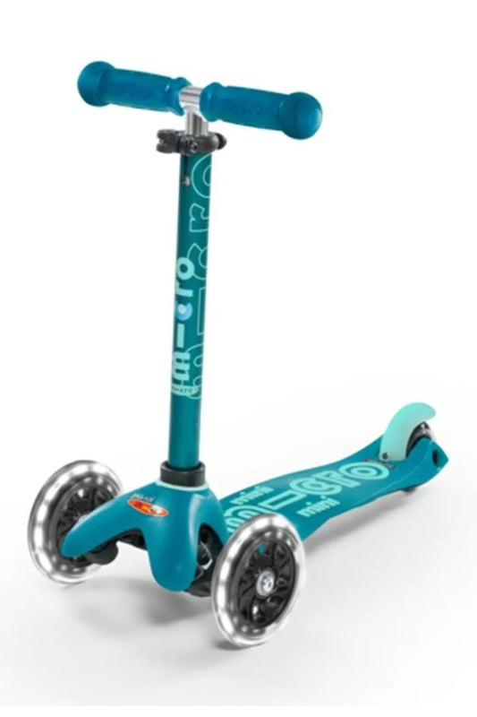 Patinete Mini Deluxe LED Aqua